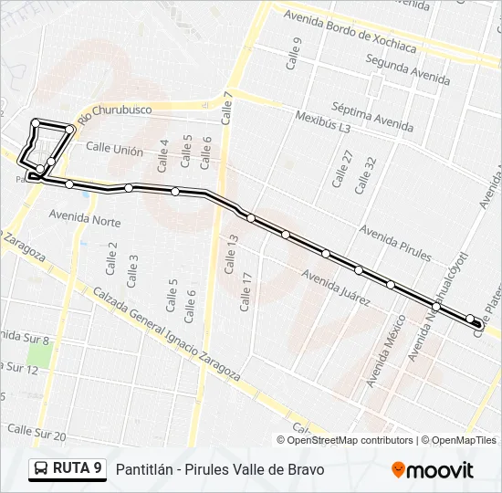 RUTA 9 Bus Line Map