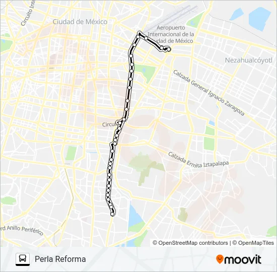 RUTA 102 Bus Line Map