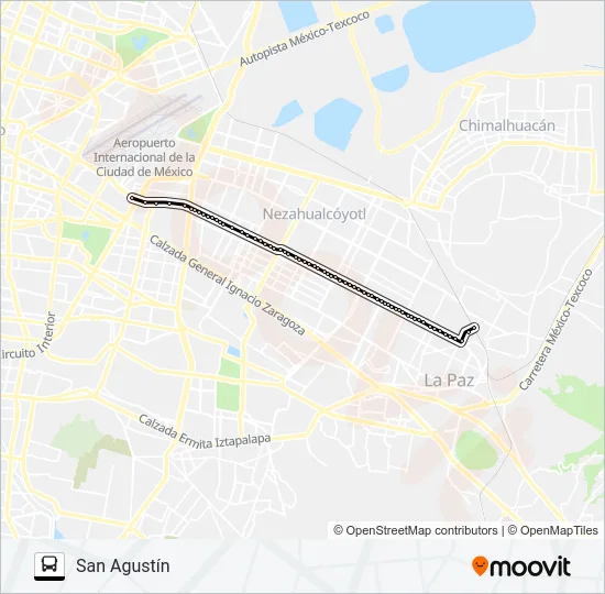 RUTA 102 Bus Line Map