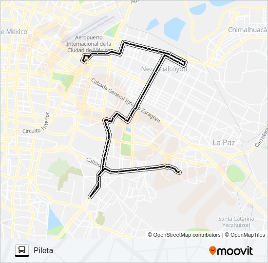 Mapa de RUTA AB 196 de autobús