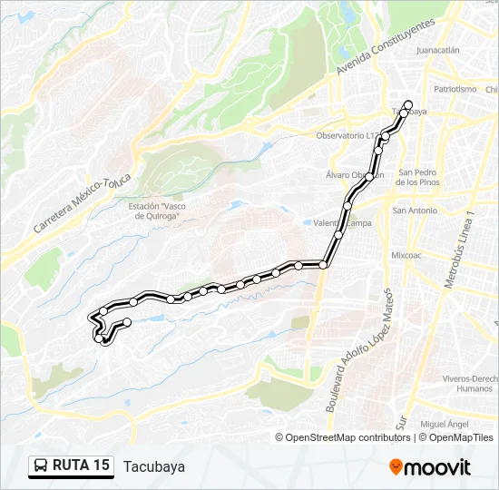 RUTA 15 Bus Line Map