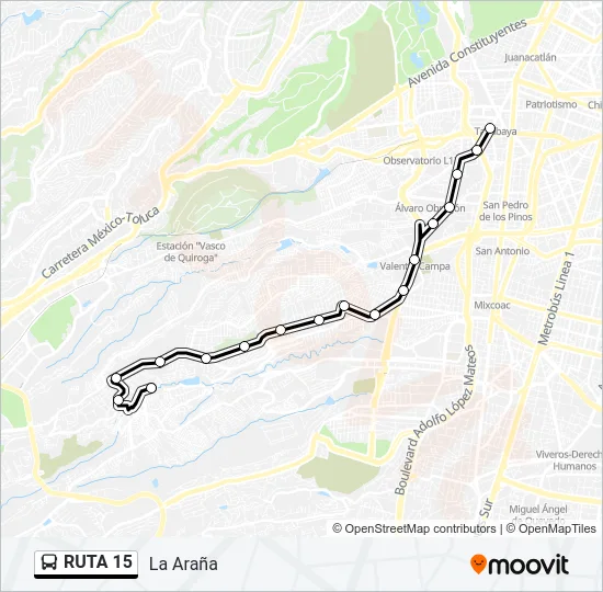 RUTA 15 Bus Line Map