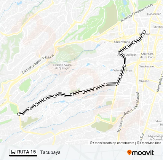 RUTA 15 Bus Line Map