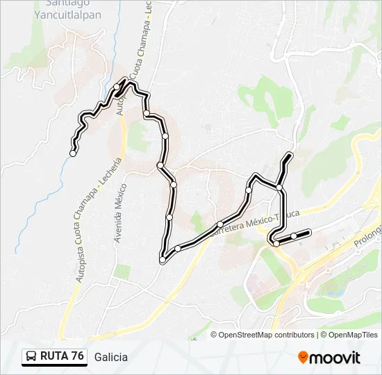 RUTA 76 Bus Line Map