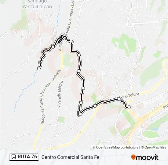 RUTA 76 Bus Line Map