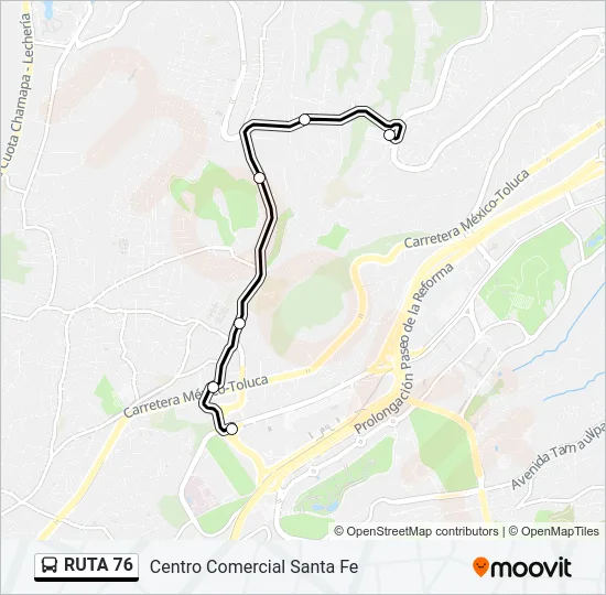 RUTA 76 Bus Line Map