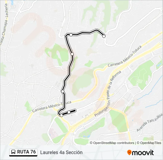 RUTA 76 Bus Line Map