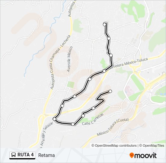 Mapa de RUTA 4 de autobús