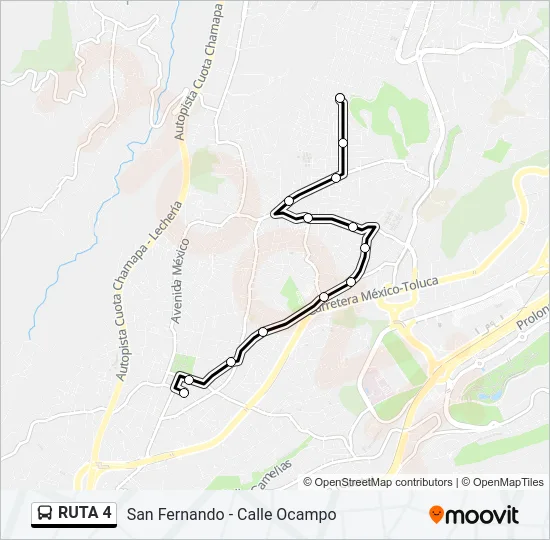 RUTA 4 Bus Line Map