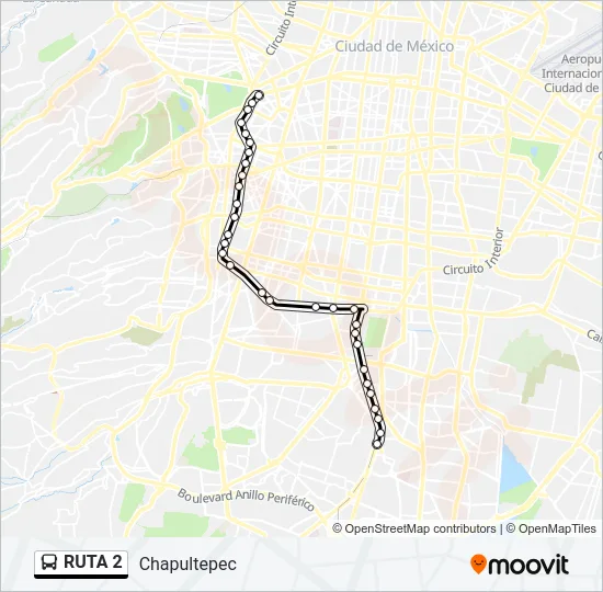 RUTA 2 Bus Line Map