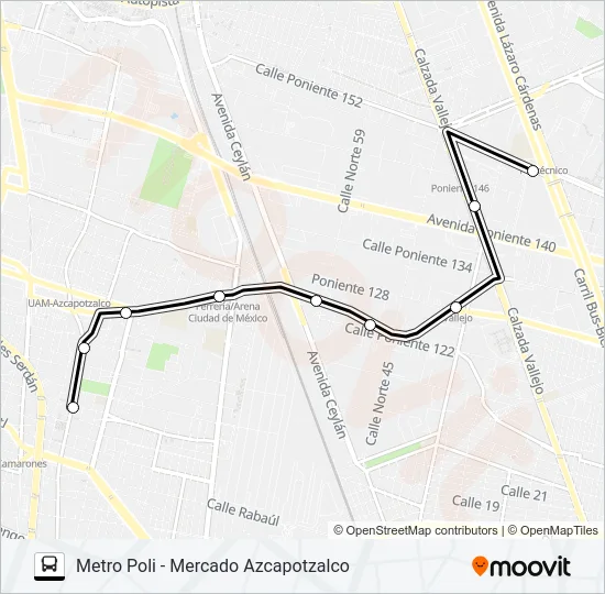 RUTA 106 Bus Line Map