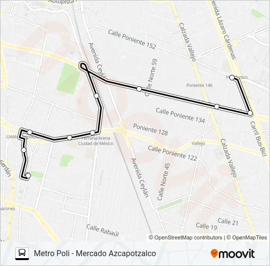 RUTA 106 Bus Line Map