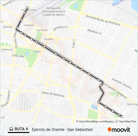 RUTA 9 Bus Line Map