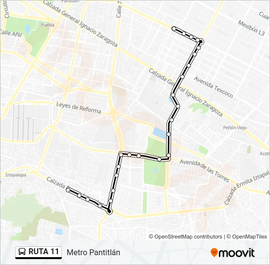 RUTA 11 Bus Line Map