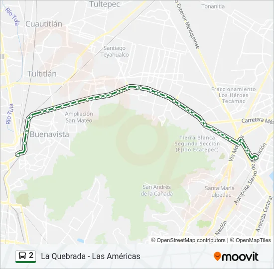 2 Bus Line Map