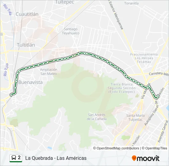 2 Bus Line Map