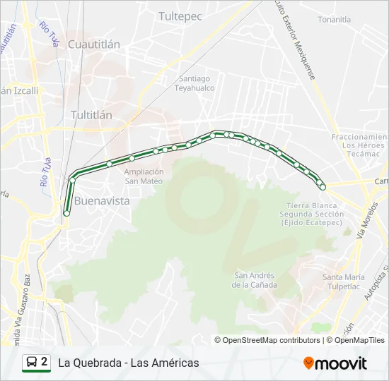 2 Bus Line Map
