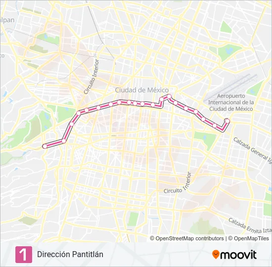 1 Metro Line Map