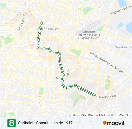 Mapa de 8 de metro