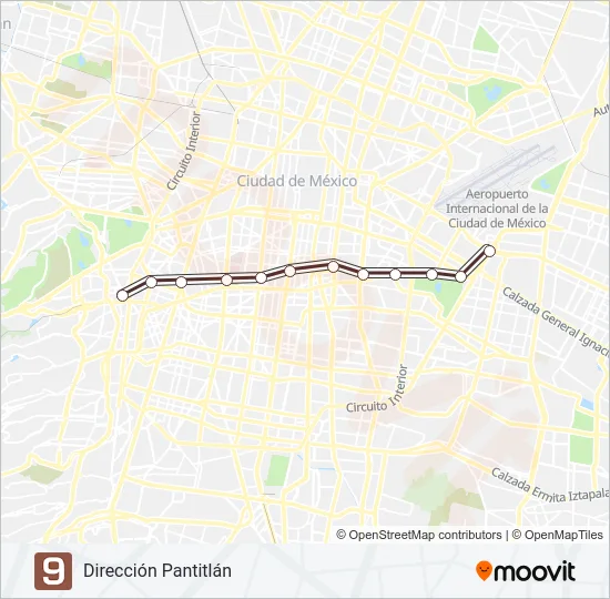 9 Metro Line Map