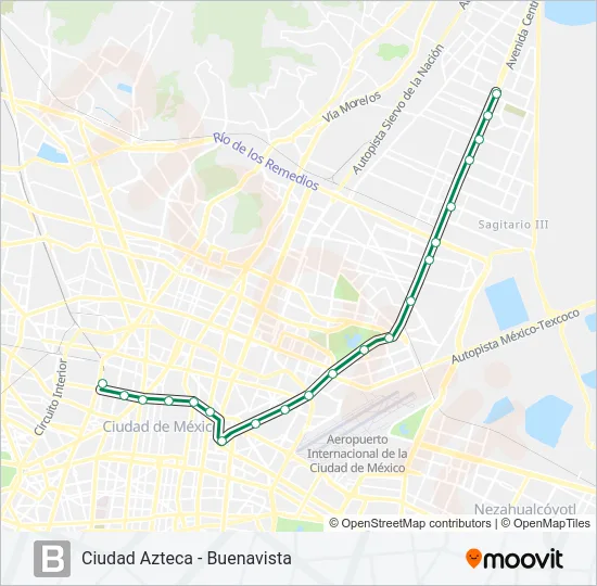 B Metro Line Map