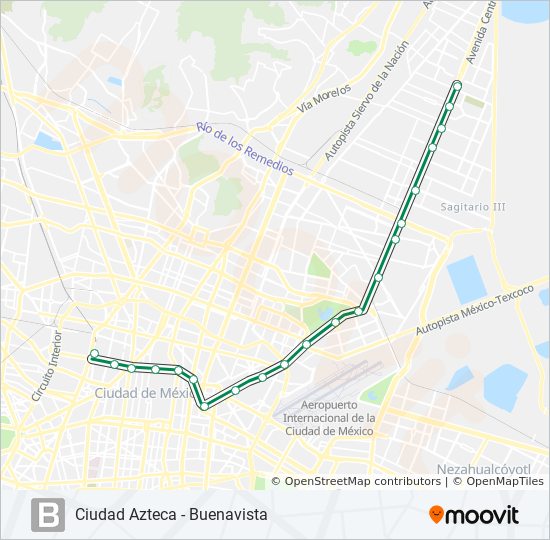 Mapa de B de metro