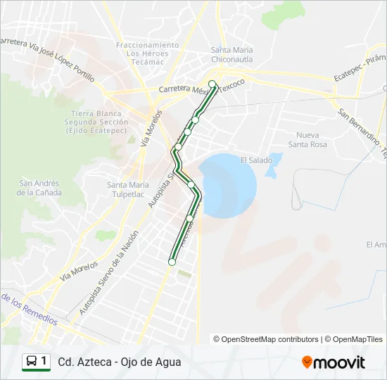 1 Bus Line Map