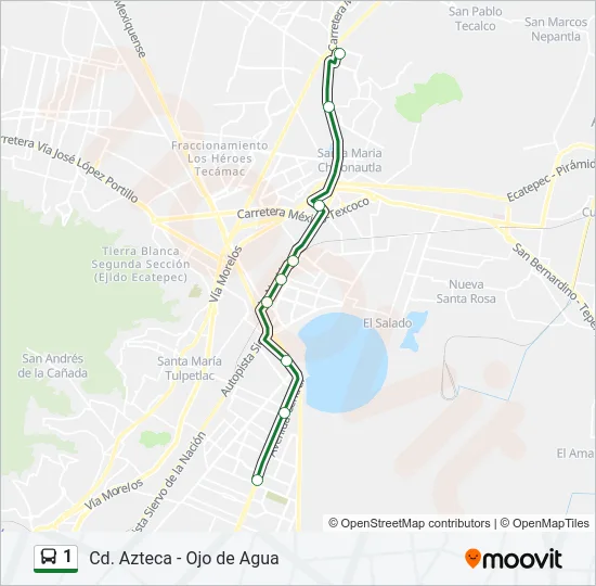 1 Bus Line Map