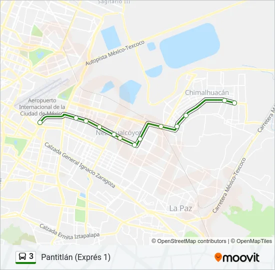3 Bus Line Map