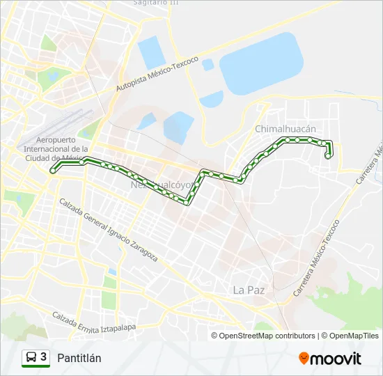 3 Bus Line Map
