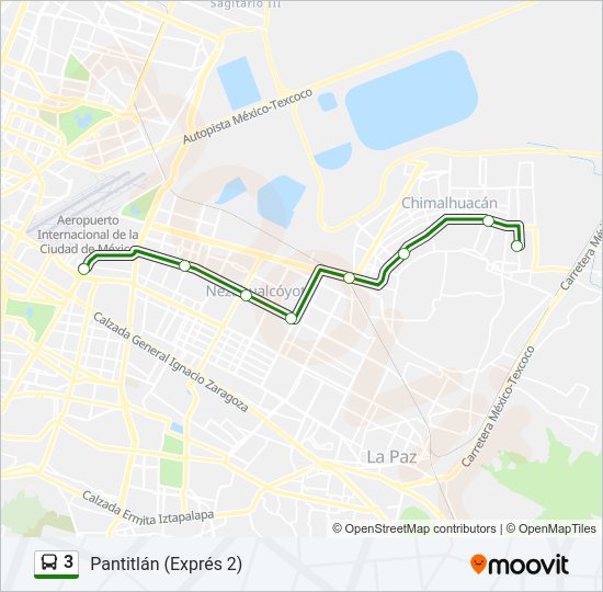 Mapa de 3 de autobús