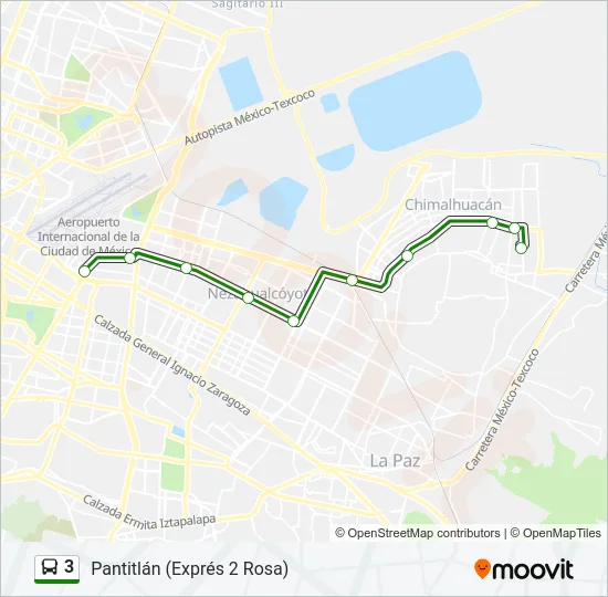 3 Bus Line Map