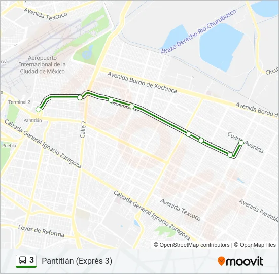 3 Bus Line Map