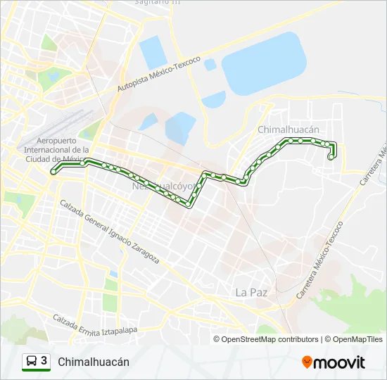3 Bus Line Map