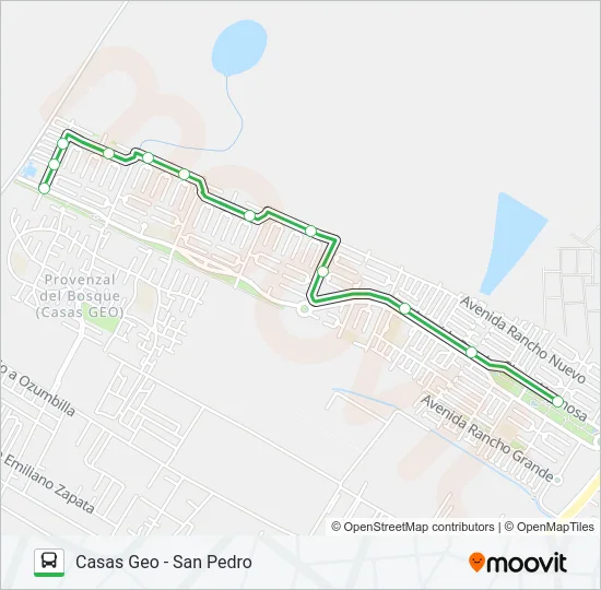 CASAS GEO - SAN PEDRO Bus Line Map