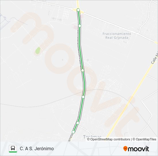Mapa de C. A S. JERÓNIMO - BASE AÉREA de autobús
