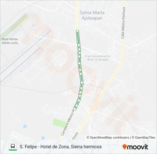 S. FELIPE - HOTEL DE ZONA, SIERRA HERMOSA Bus Line Map