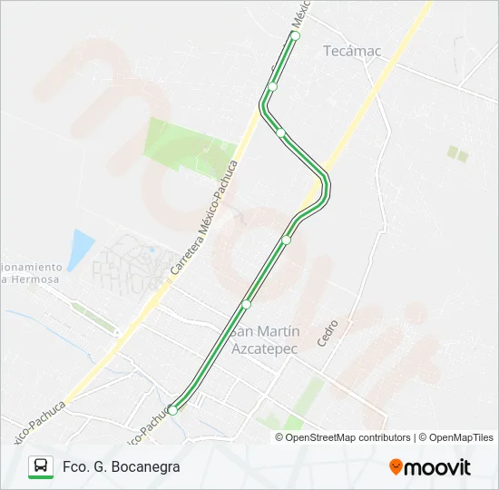 FCO. G. BOCANEGRA - SAN LUIS Bus Line Map