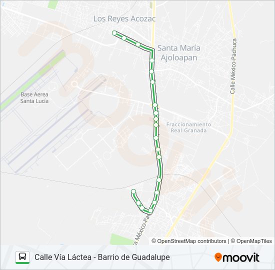 Mapa de CALLE VÍA LÁCTEA - BARRIO DE GUADALUPE de autobús