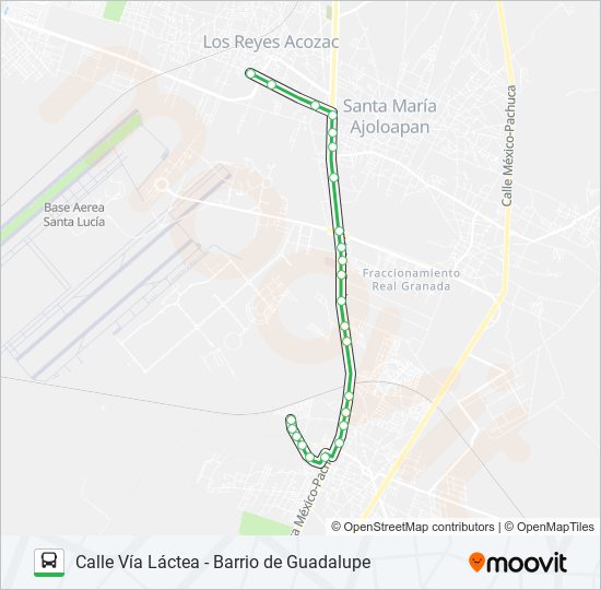 CALLE VÍA LÁCTEA - BARRIO DE GUADALUPE bus Line Map