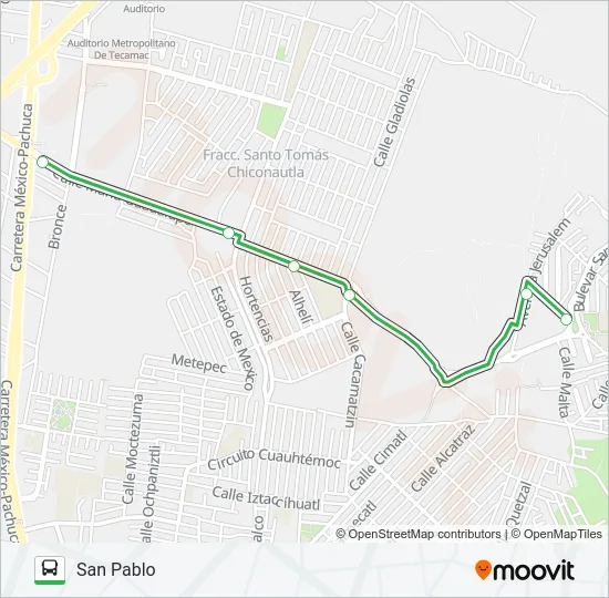 FRONTERA - SAN PABLO Bus Line Map