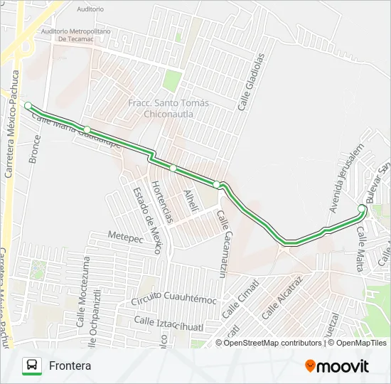 FRONTERA - SAN PABLO Bus Line Map