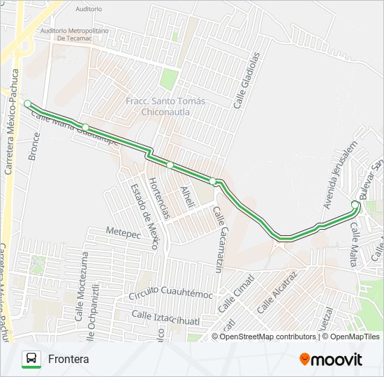 FRONTERA - SAN PABLO bus Line Map