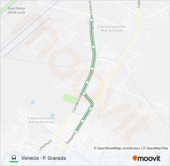 Mapa de VENECIA - P. GRANADA de autobús