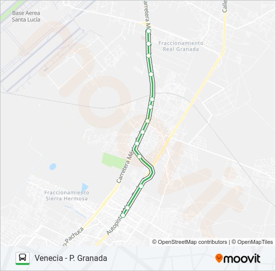 Mapa de VENECIA - P. GRANADA de autobús