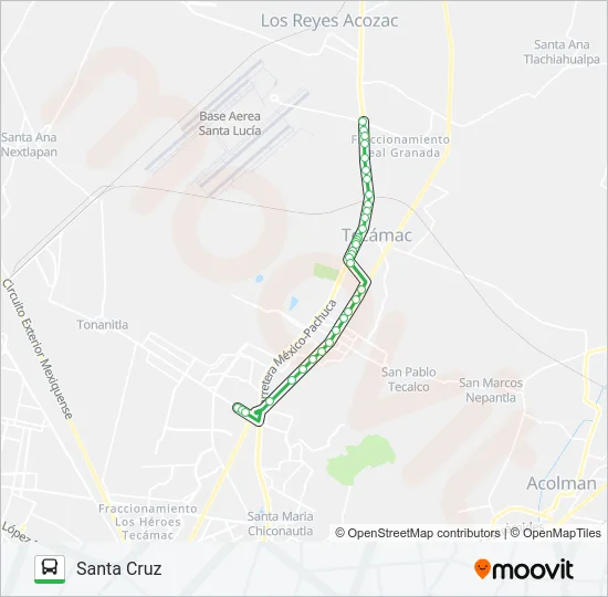 SANTA LUCÍA - SANTA CRUZ Bus Line Map
