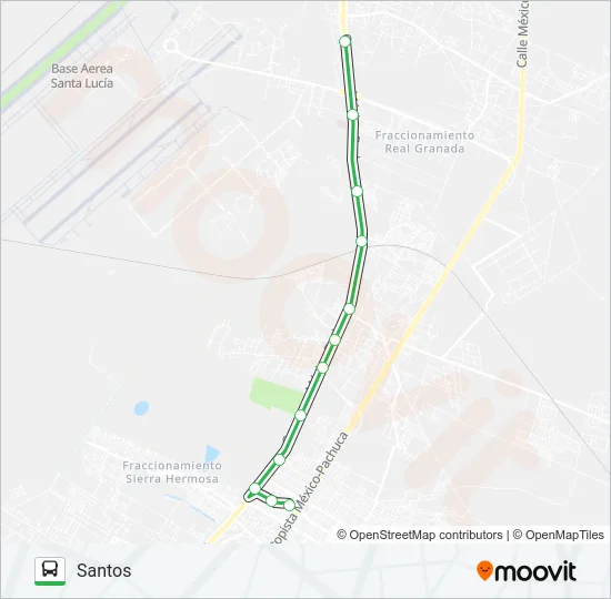 B. AÉREA - SANTOS Bus Line Map