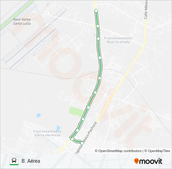 B. AÉREA - SANTOS Bus Line Map