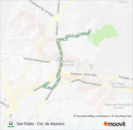 SAN PABLO - CTRL. DE ABASTOS Bus Line Map