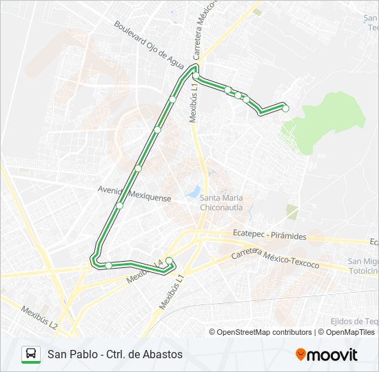 SAN PABLO - CTRL. DE ABASTOS bus Line Map